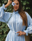 Yasmina Ruffle Linen Dress