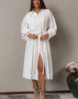 Yasmina Ruffle Linen Dress