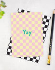 Yay Checkerboard Birthday Card
