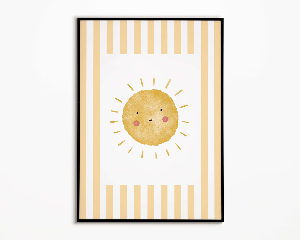 Sunshine Print - Yellow Stripes