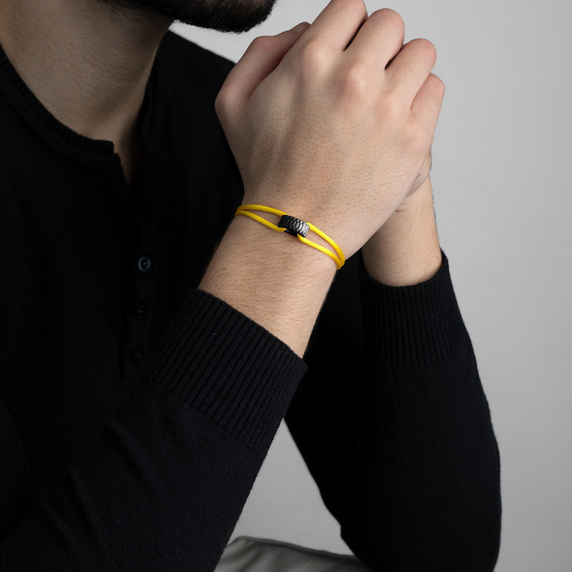 Carbon Regent Cord Bracelet