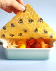 *Set of 3 Handmade Beeswax Wraps | Bee Happy