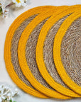 Seagrass Placemats - Yellow (Set of 4)