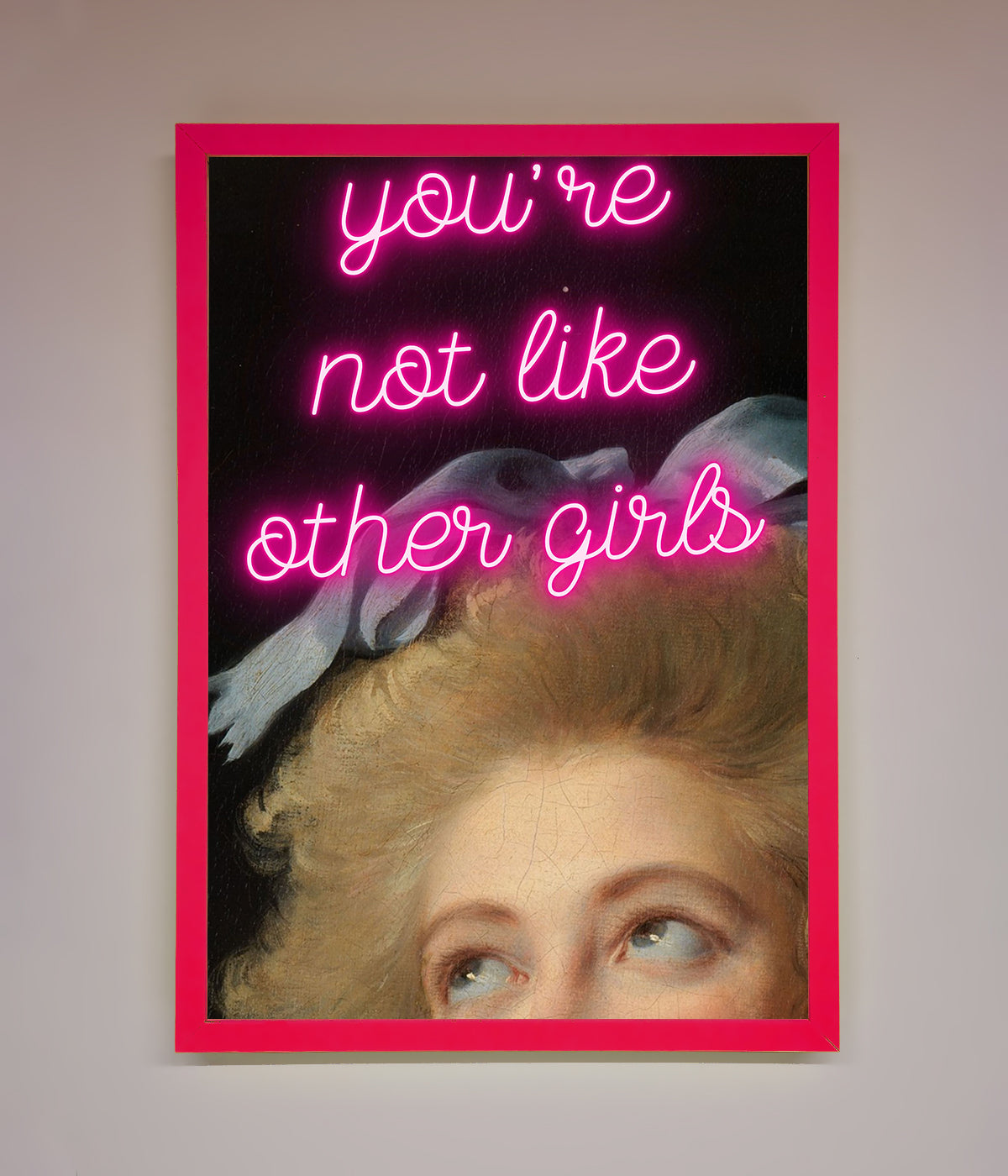 Youre Not Like Other Girls Framed Wall Art, stylish modern decor, luxury empowering statement piece, best-selling home accent by Zestio at brixbailey.com