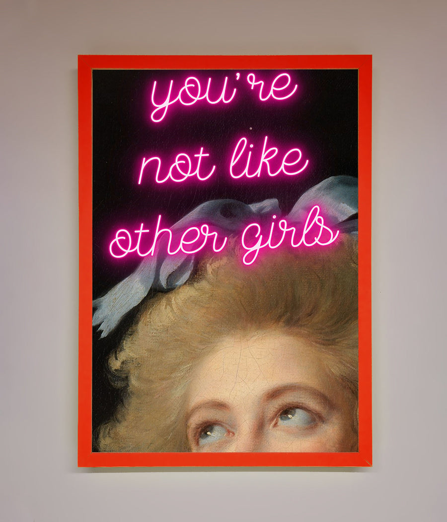 Youre Not Like Other Girls Framed Wall Art, luxury modern empowering decor, stylish best-selling statement piece by Zestio at brixbailey.com