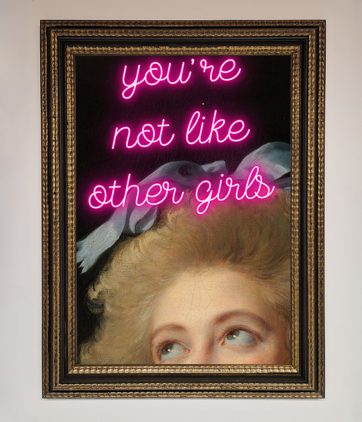 Youre Not Like Other Girls Framed Wall Art, luxury modern home decor, stylish empowering artwork, best-selling statement piece by Zestio at brixbailey.com