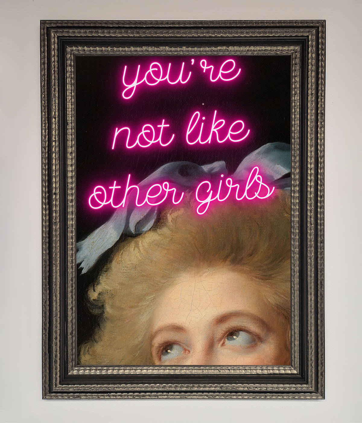Youre Not Like Other Girls Framed Wall Art, stylish modern decor, premium empowering statement piece, trending best-selling home art by Zestio at brixbailey.com