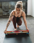 Fox Trail Yoga Mat – 6 mm Extra Thick, Double-Sided Non-Slip, Eco-Friendly PER with Multi-Color Striped Design | Yune Yoga-4