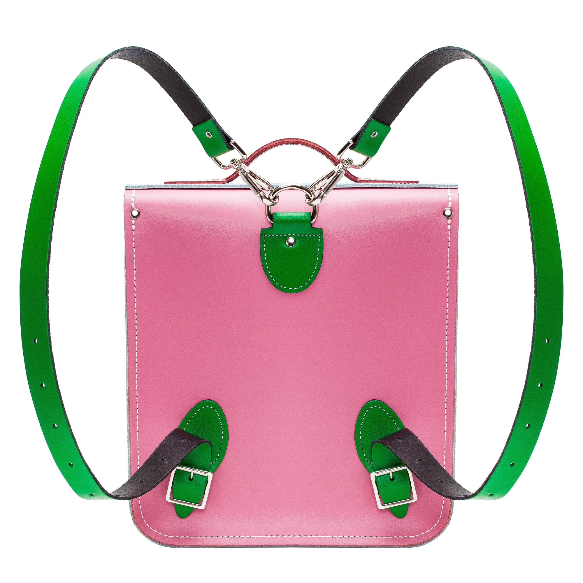 Handmade Leather City Backpack - Classic Kaleidoscope