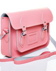 Handmade Leather Satchel - Pastel Pink