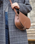 Handmade Leather Saddle Bag - Chestnut
