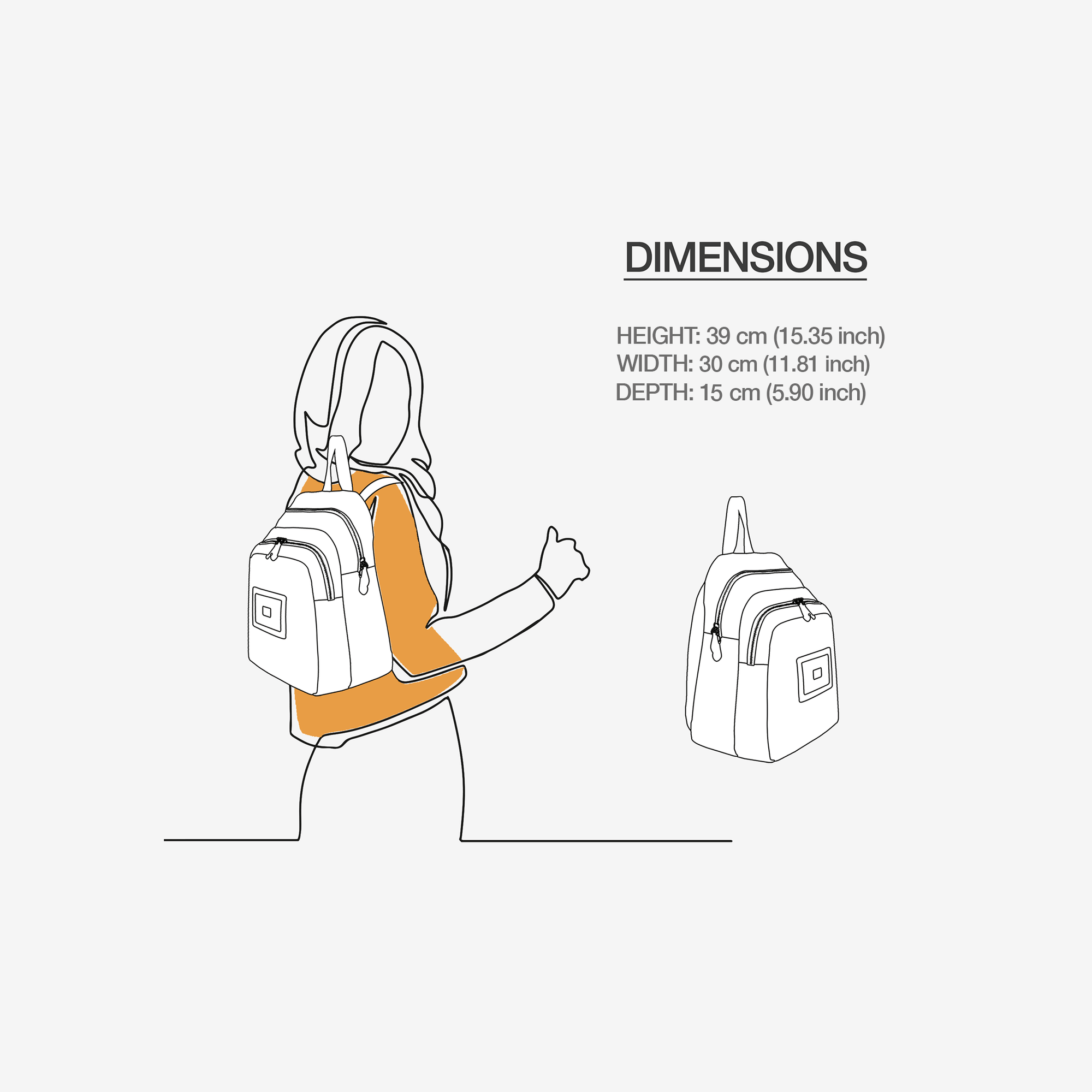 Black &amp; Yellow Vegan Backpack BYMANYC ® New York – Italy Made-4