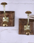 Zerika Antique Gold Coat Hooks Set of 2