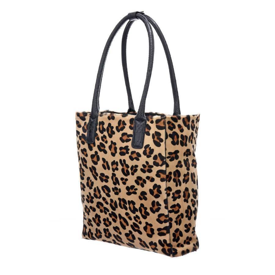 NEW Leopard Leather Day Tote Bag