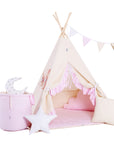 Soft Pink Tipi Tent Set – Inspire Creative Play & Relaxation by Sówka at brixbailey.com