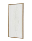 Large White Feather Wall Art in Beaded Frame