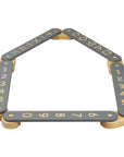Wooden Balance Beam with Five Play Elements