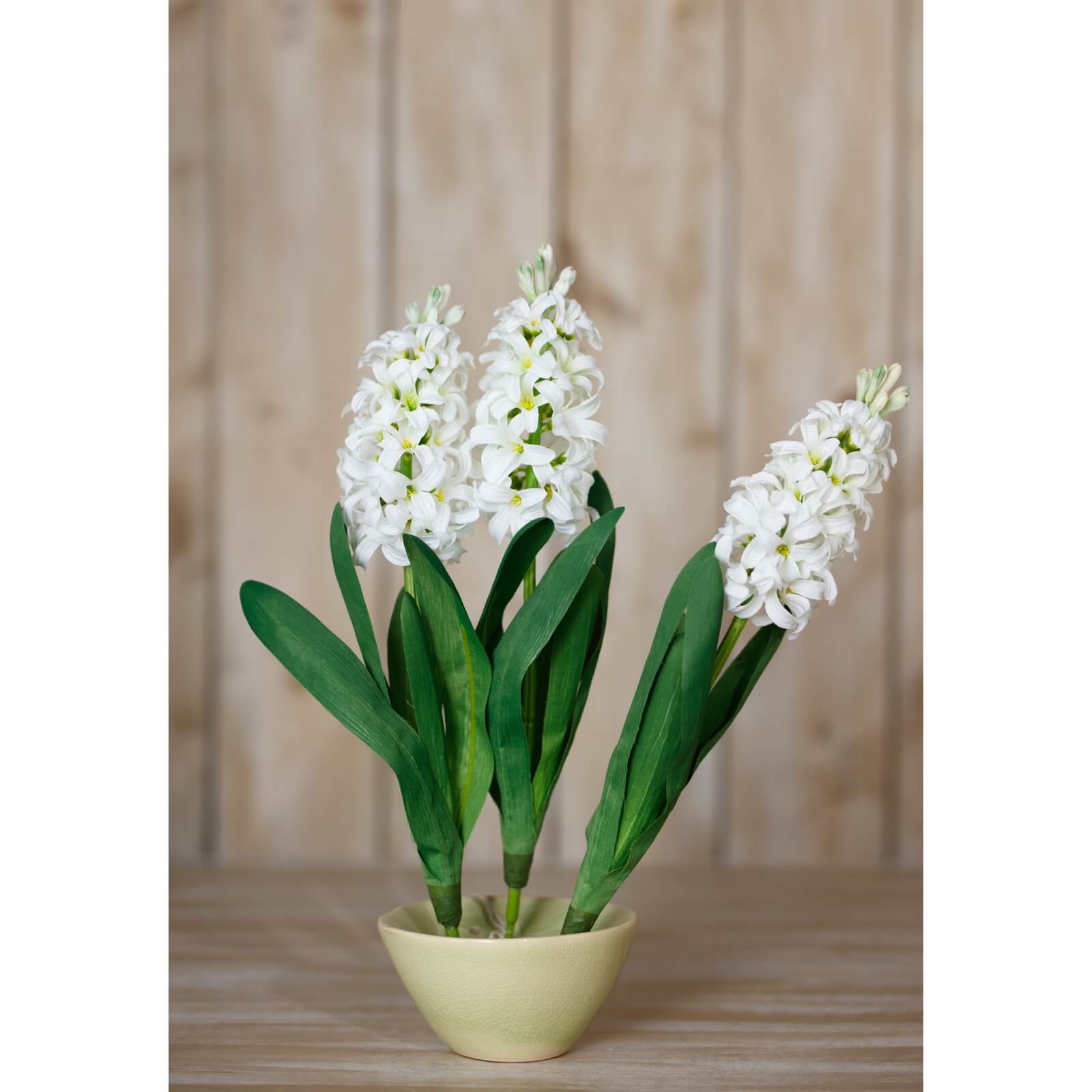 White Hyacinth Faux Stem for Effortless Home Style