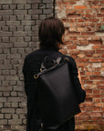 Convertible Leather Backpack and Shoulder Bag