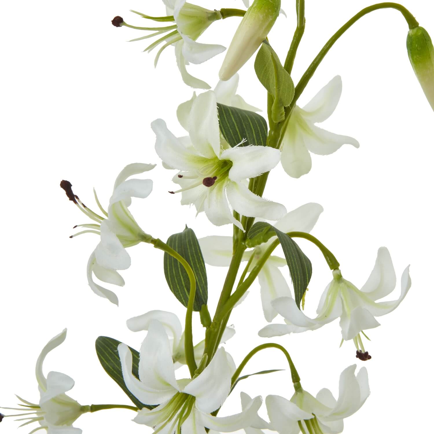Vibrant Turks Cap Lily Artificial Flower Foliage