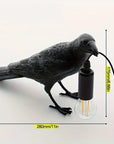 NNETM 1pc Gothic LED USB Crow Lamp - With Antique Metal Claw-4