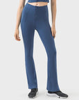 Zipper Detail High Waist Active Pants-4