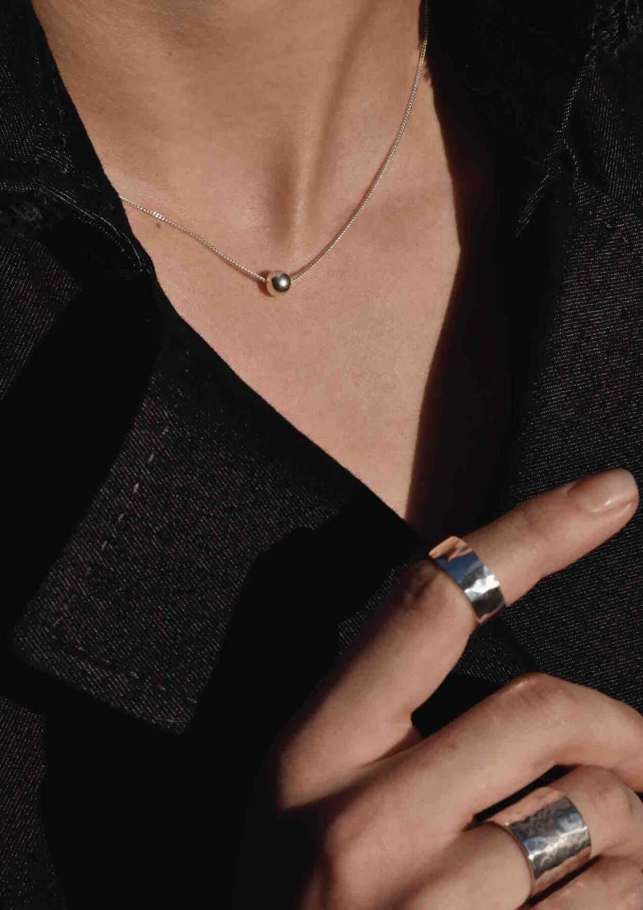 Silver Bubble Pendant Necklace