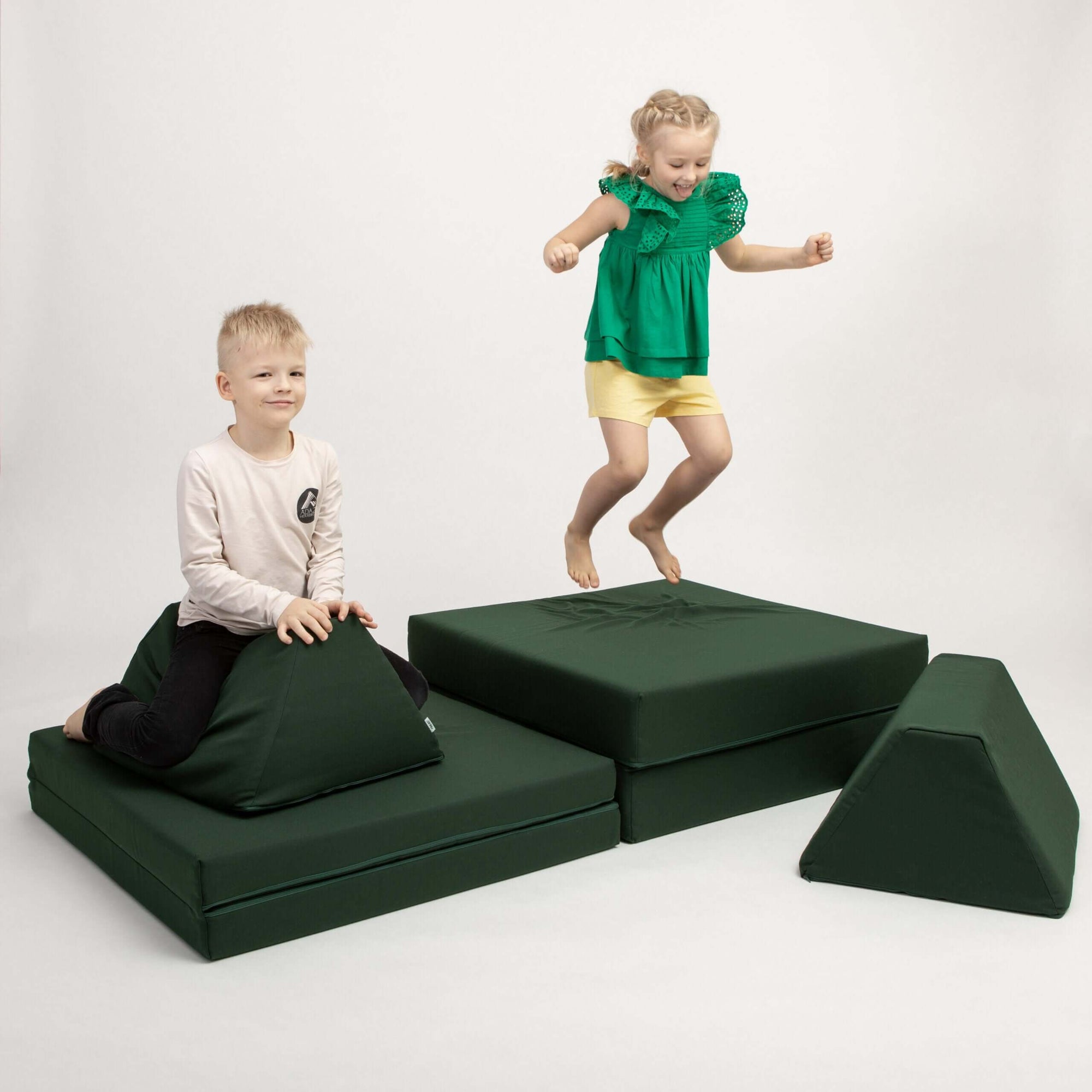 Activity Play Mattress Set in Deep Green