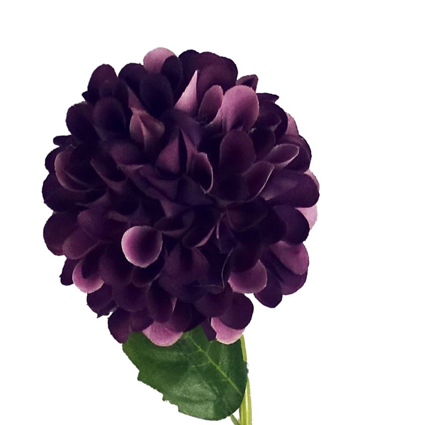 Dhalia PomPom Artificial Flowers Purple-3