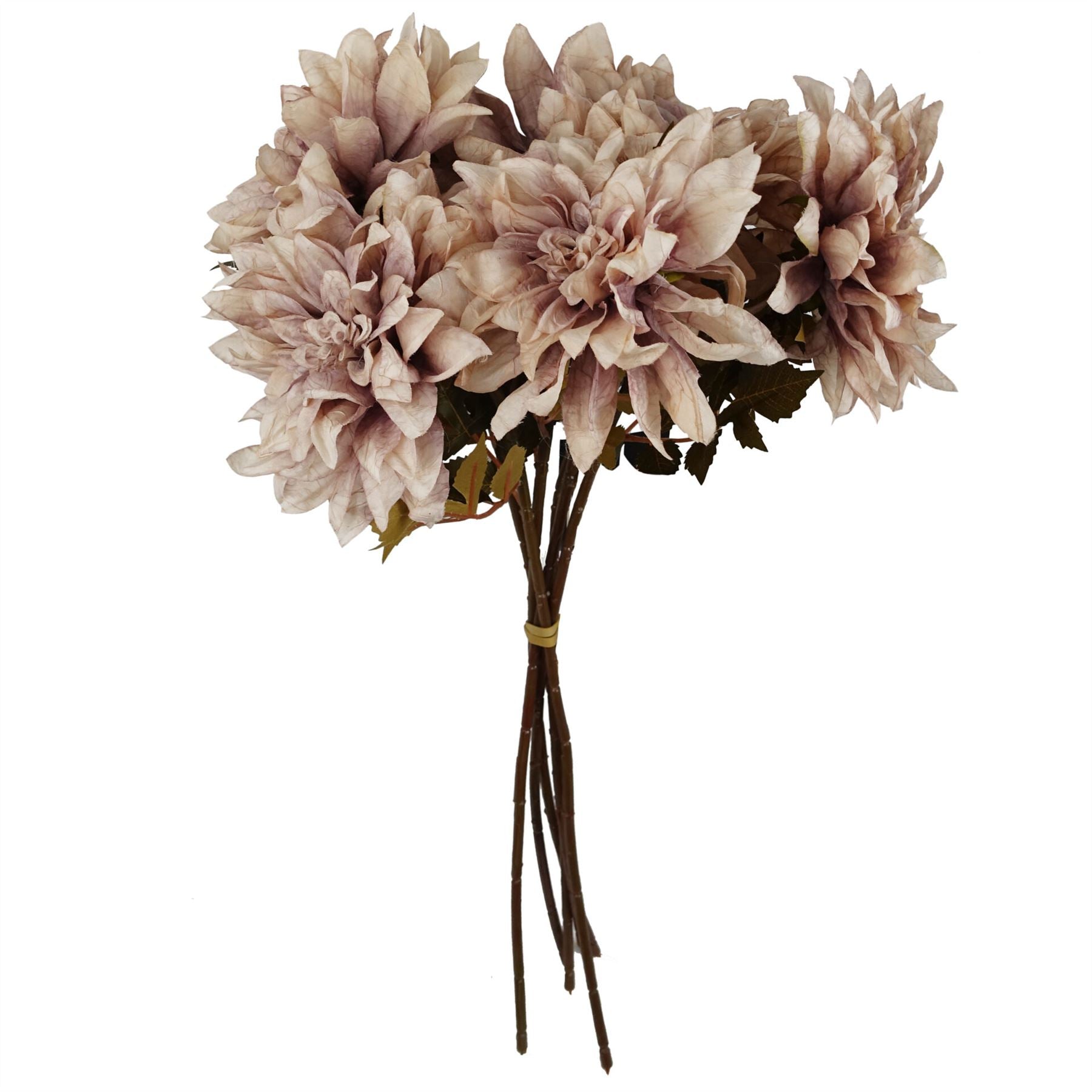 Pack of 6 x 55cm Dahlia Flower Stem - Dusty Pink-4