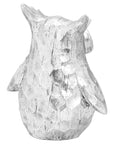 Silver Ceramic Owl Figurine Olive the Wise