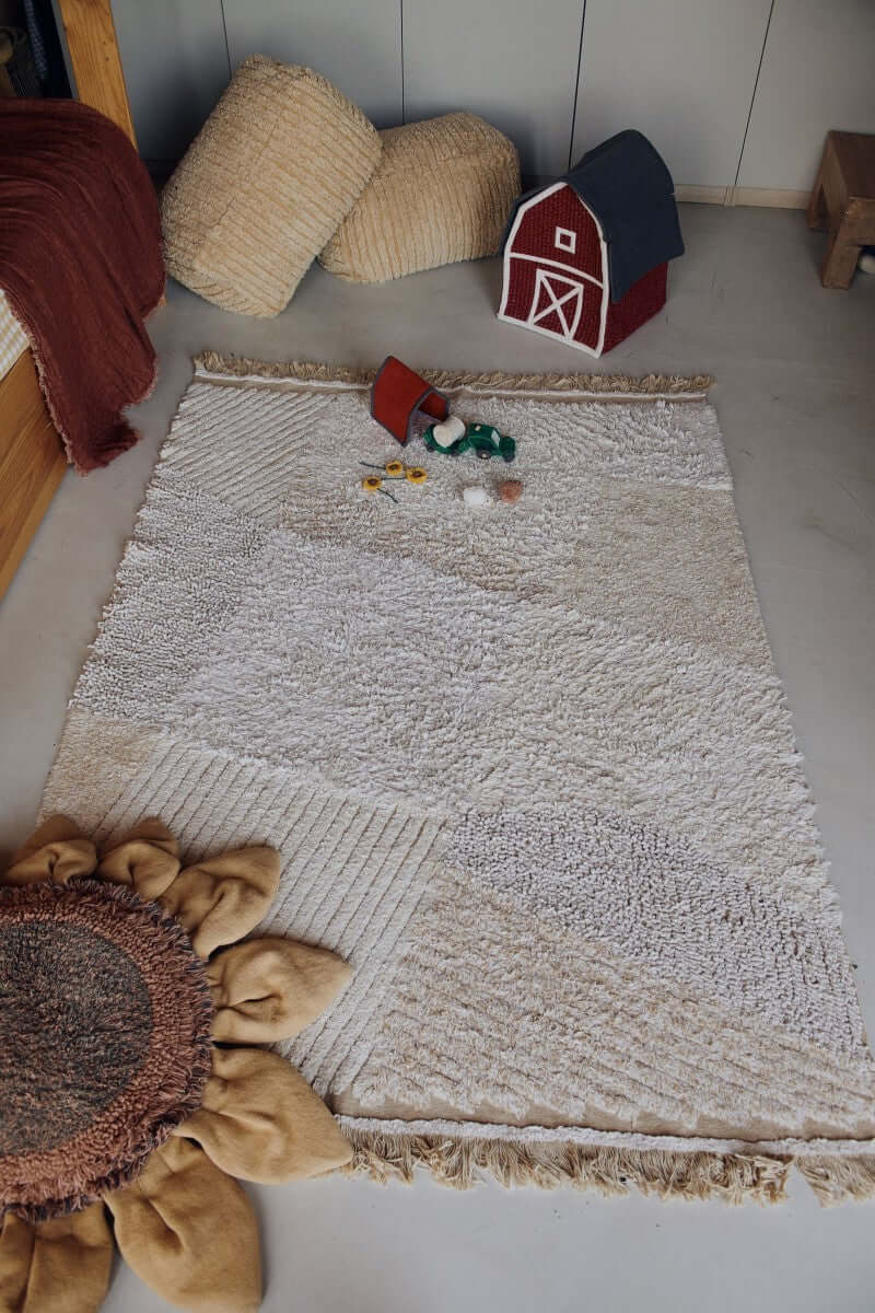 Cotton Play Rug with Farm Toys 120 x 170 cm