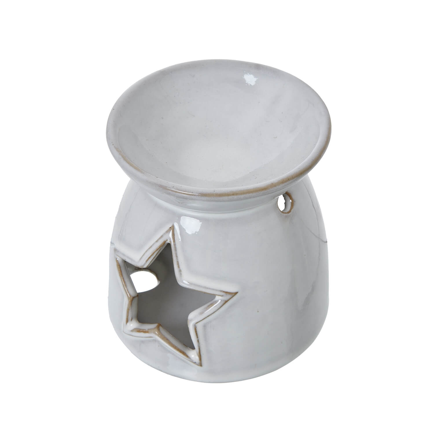 White Ceramic Star Tealight and Wax Melt Holder