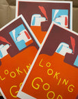 Looking Good Dog risograph print (A3)