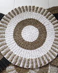 Round Seagrass White & Tan - Sun - 1m
