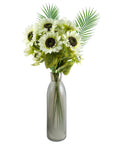 Pack of 6 x Artificial Flowers White Sunflower - 3 heads 88cm-3