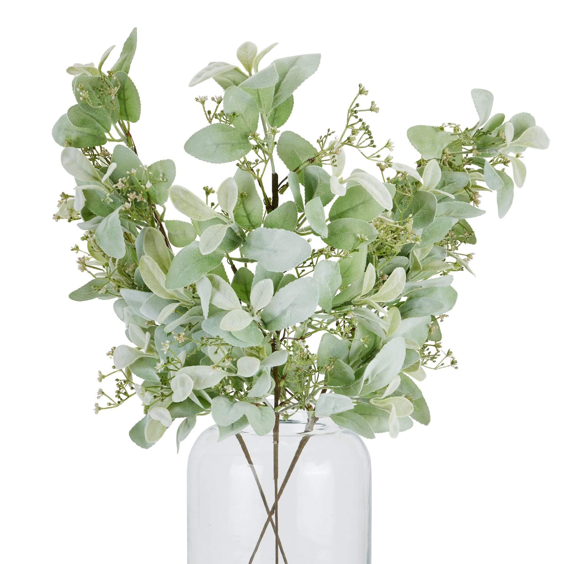 Lambs Ear and Wax Flower Faux Stem Winter Greenery