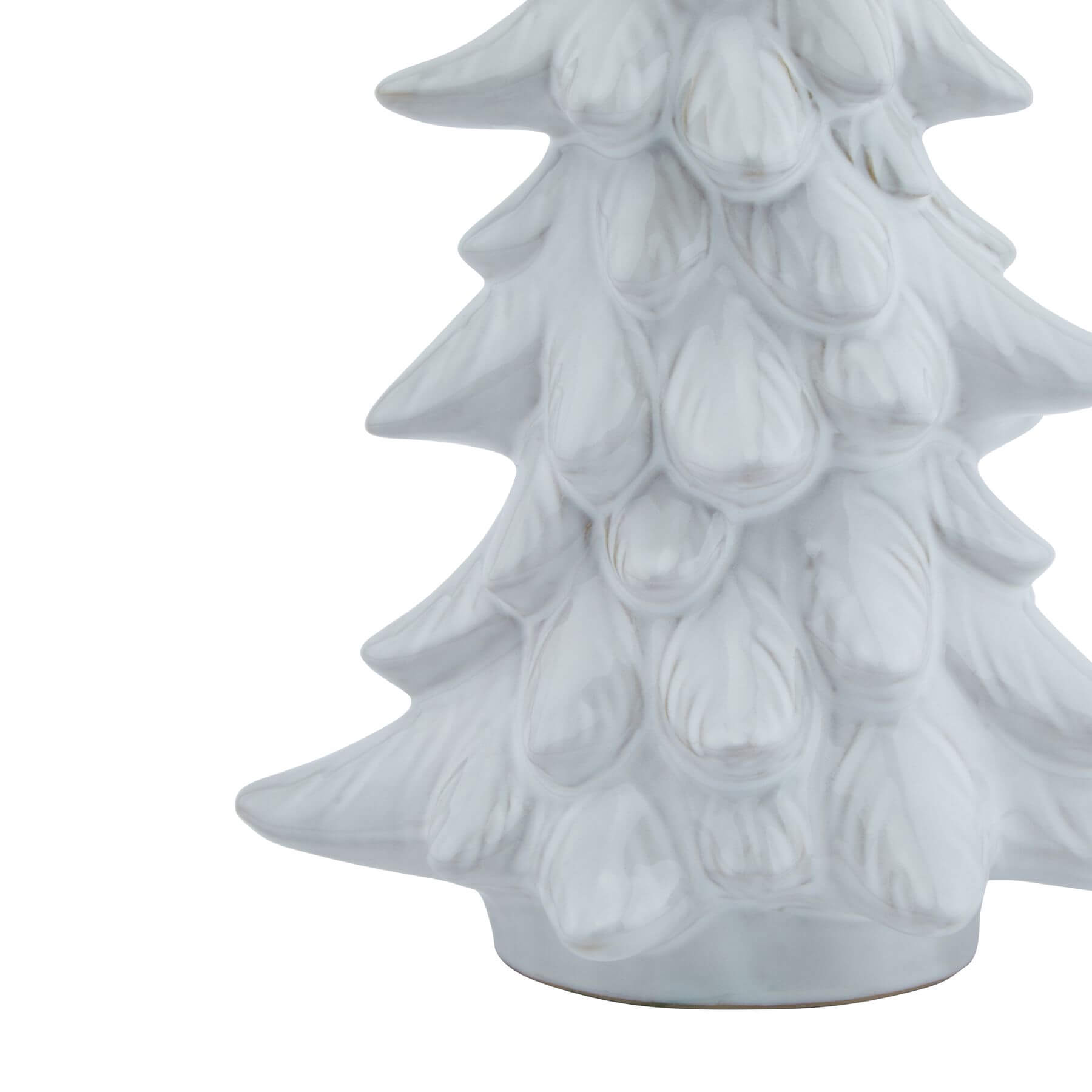 White Snowy Resin Fir Tree Decoration