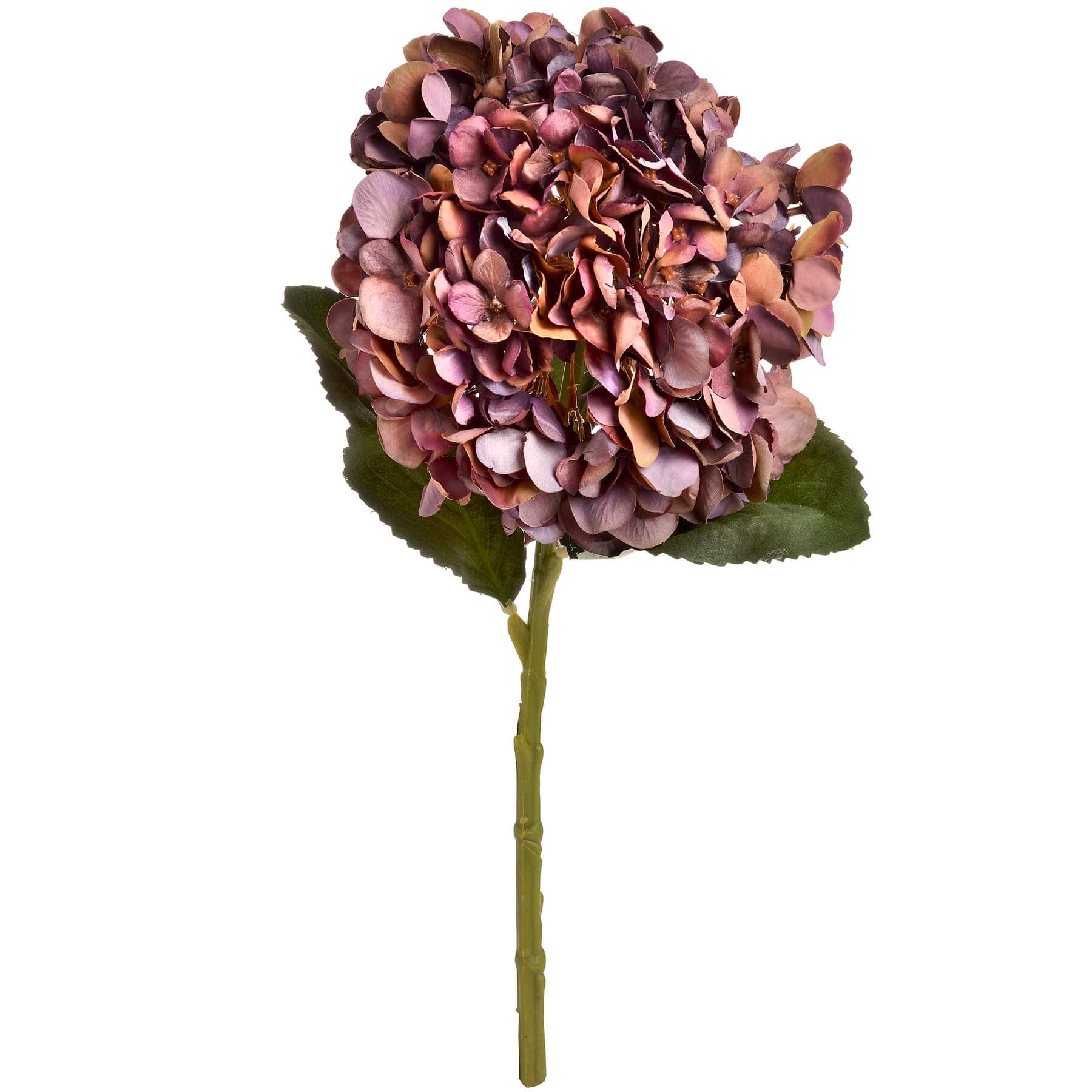 Autumn Coffee Hydrangea Stem Faux Flower Décor