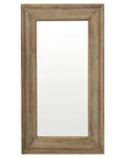 Full Length Wall Mirror in Natural Wood Frame