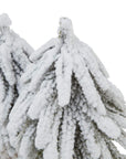 Snowy Fir Tree Duo with Rustic Log Base