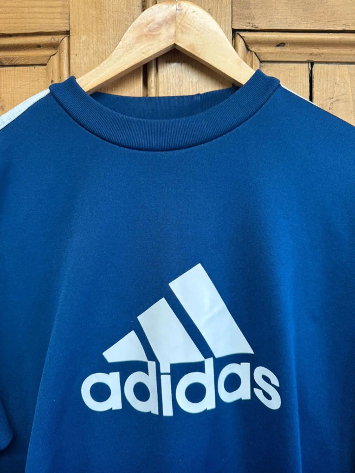 Vintage 90s Adidas Spell Out Jumper Sweater Sweatshirt Top mens Large