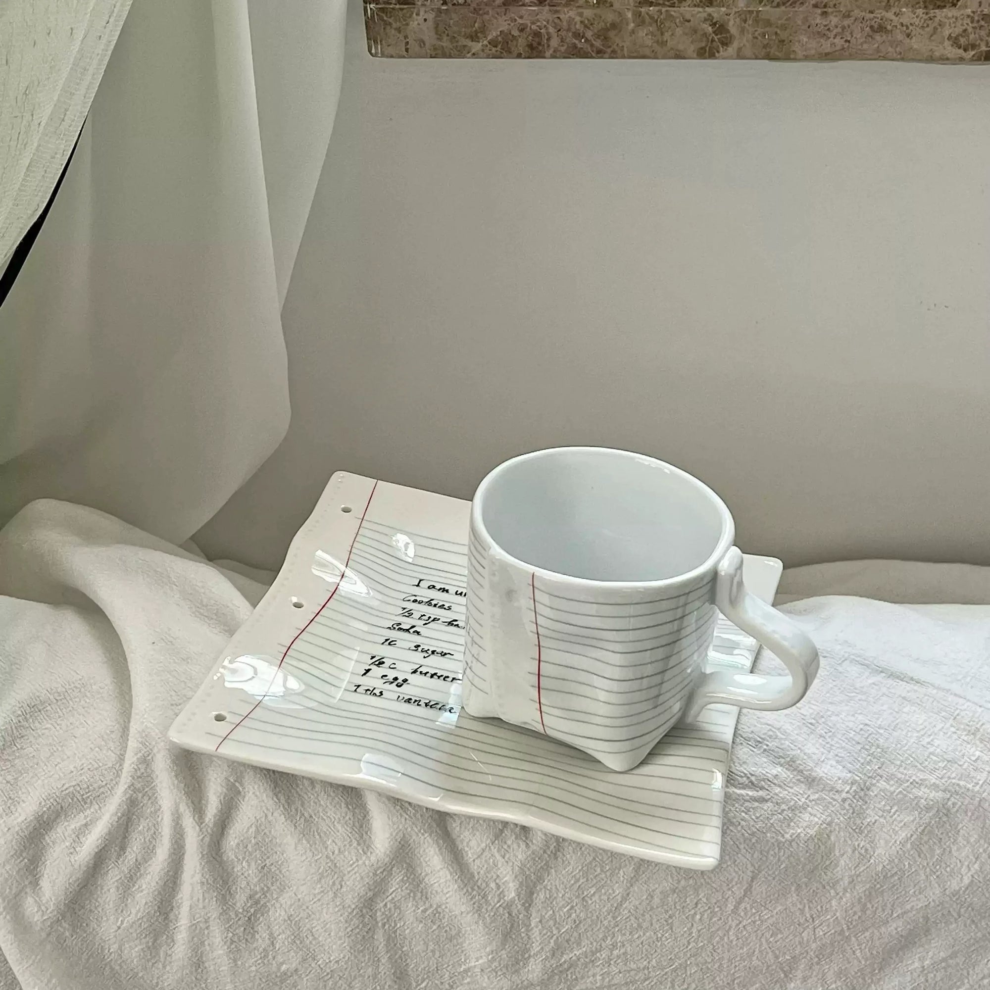 Notebook Ceramic Cup Plate-2