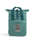 Blue Chow Chow Chic: Aloof Floof Roll-Top Backpack