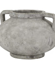 Large Pelike Ceramic Vase in White Finish