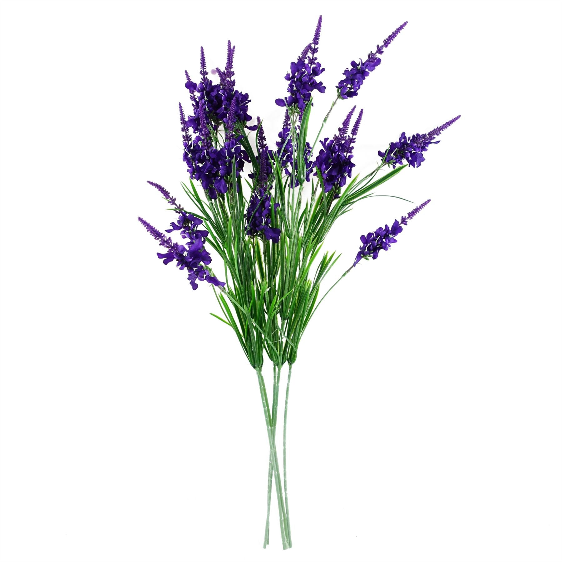 Pack of 6 x Artificial Flowers Purple Larkspur Artifical Stem 80cm-1