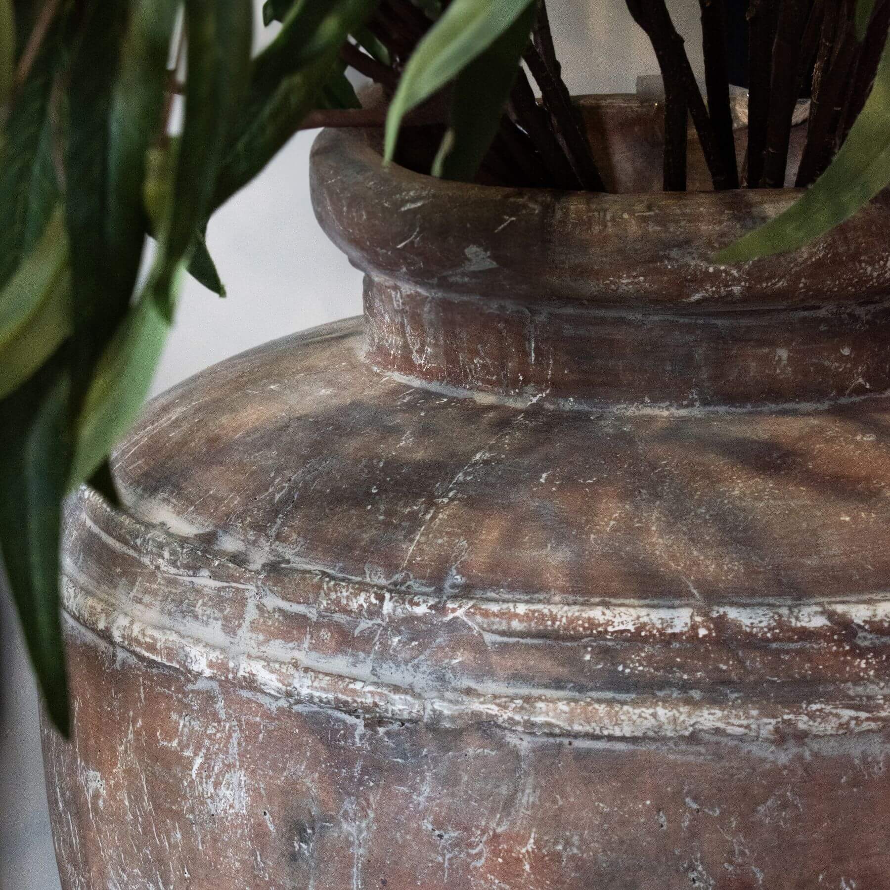 Brown Ceramic Water Pot for Indoor Styling