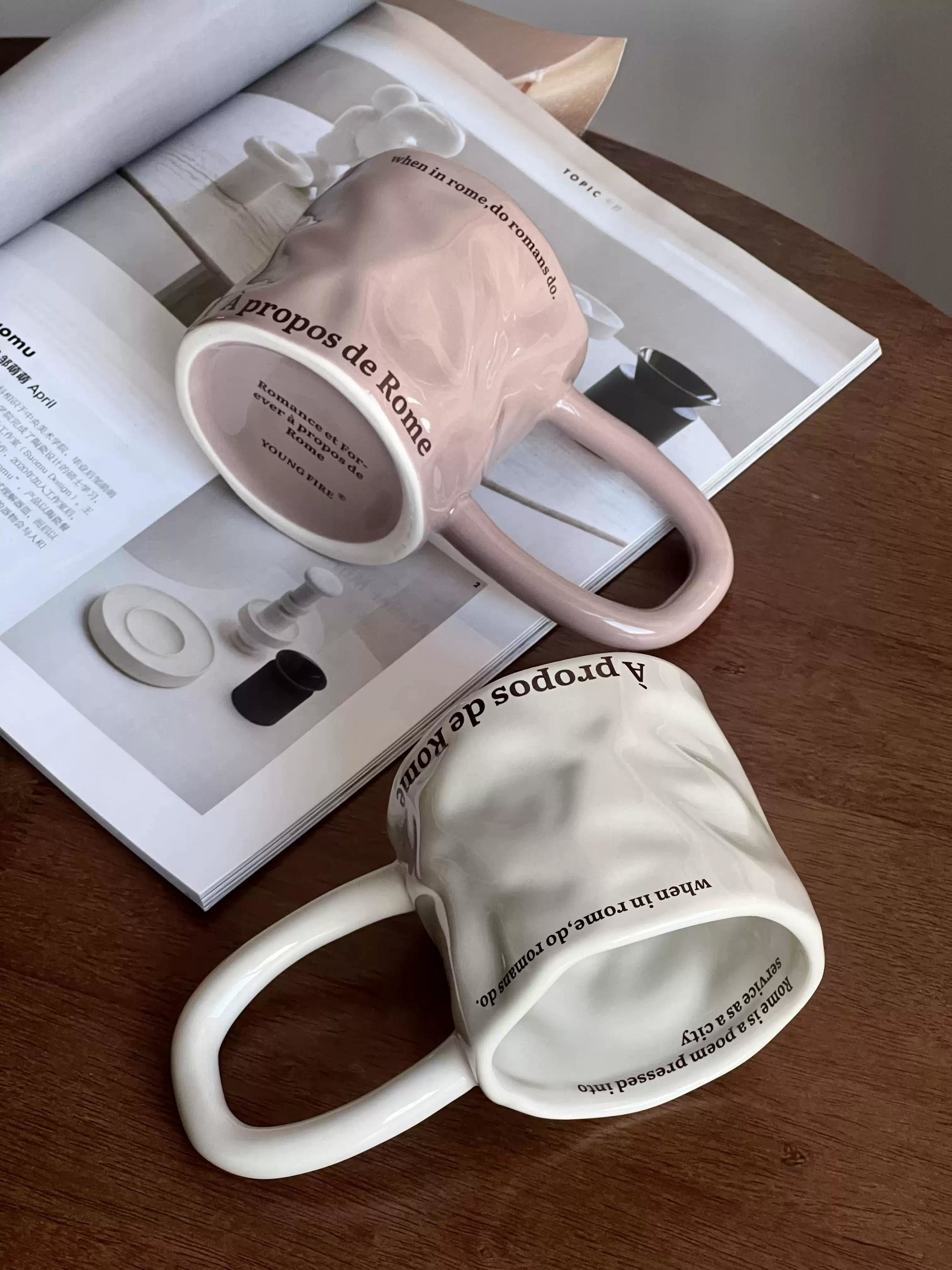 Roman Letter Ceramic Mug-1