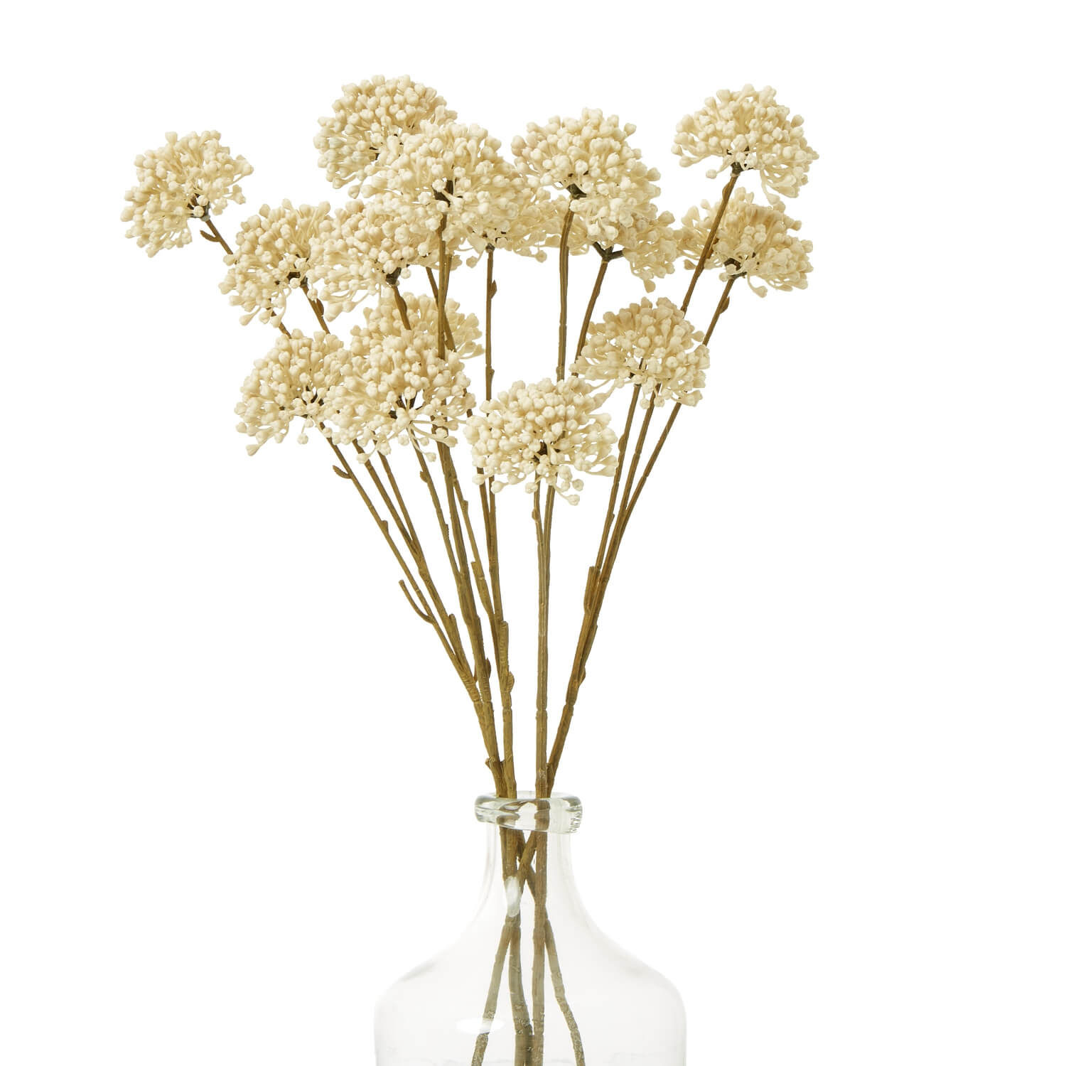 Cream Faux Allium Flower Stem