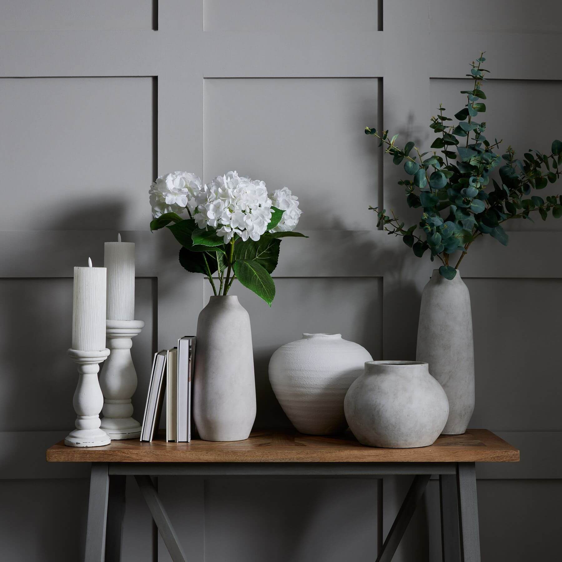 Elegant Matt White Ceramic Vase | Modern Home Decor